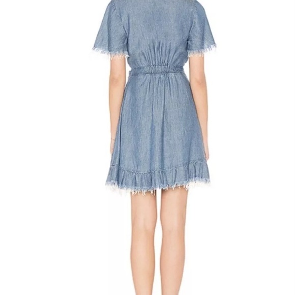 Show Me Your Mumu Melanie Blue Ruffle Tencel and Linen Mini NWOT Sz S Ret $150 - Picture 3 of 13